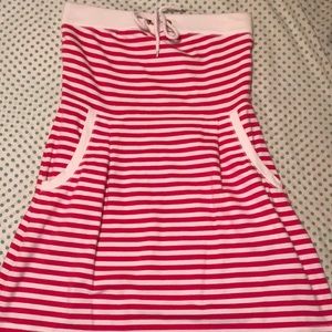 Lilly Pulitzer strapless pink and white striped